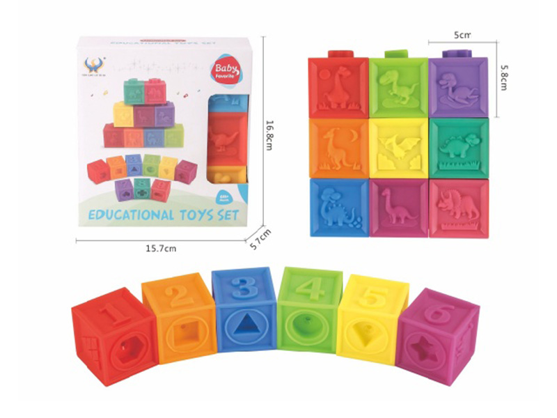 9PCS Dinosaur Number Block