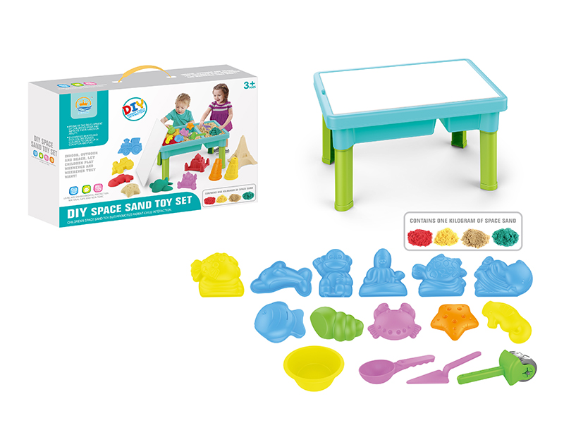 Space Sand Beach Table Toy Set 11PCS(1000g)