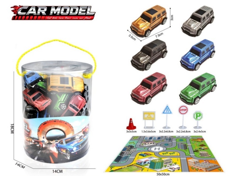 Pull Back Iron Off-Road Vehicles Set
