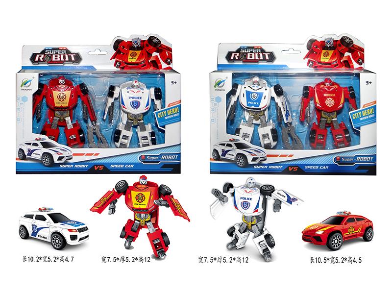 Lamborghini + Land Rover Transformation Car Robot Toy