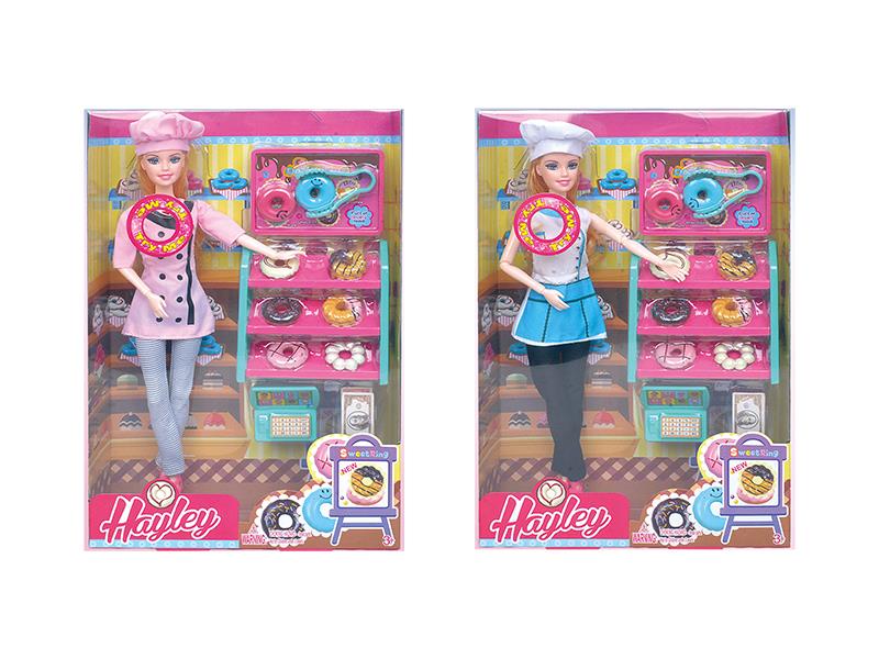 Hayley Fashion Doll Donut Shop Set