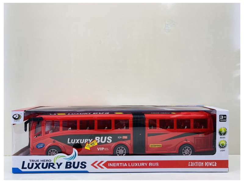 Friction Bus Car (With Lights And Music)