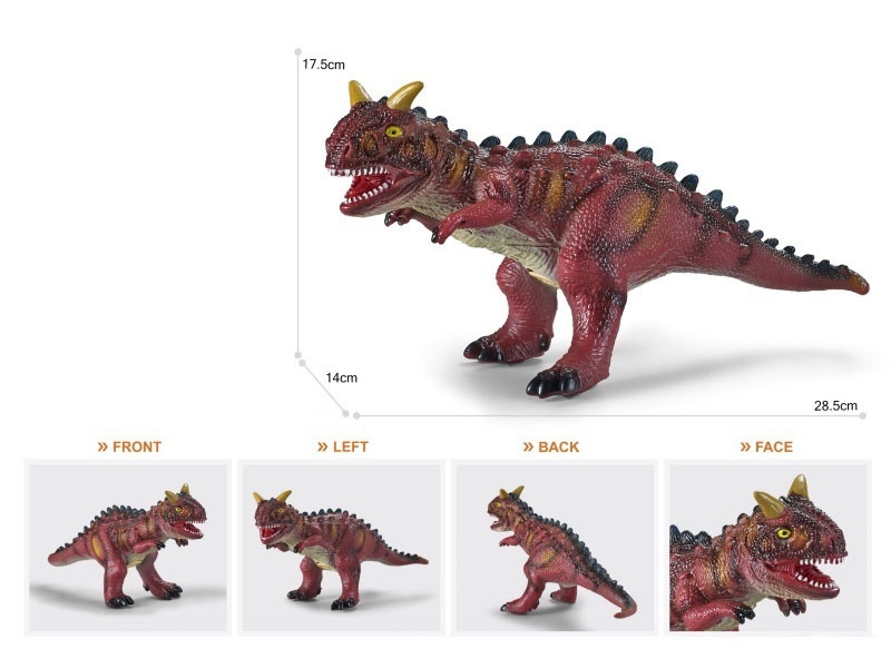 11-Inch Painted Thick-Fleshed, Cotton-Rich And Soft Rubber Horned Dragon