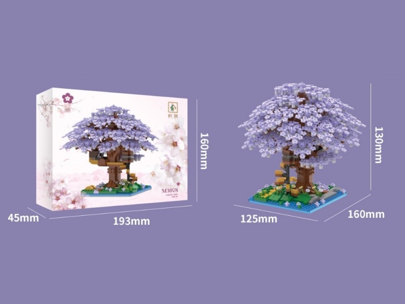 Building blocks: Purple Cherry Blossom Tree (Small) 1097 Pcs