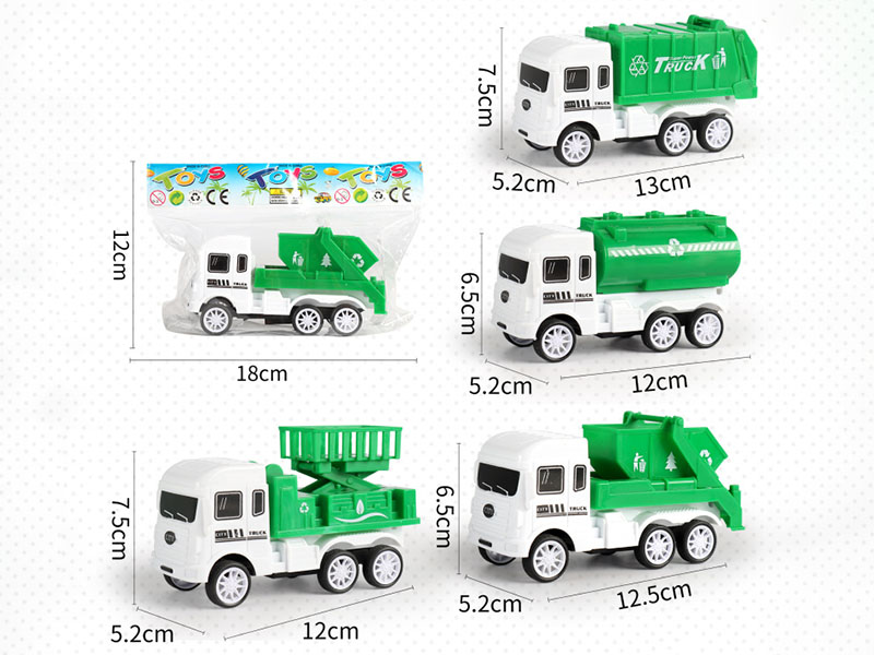 Pull Back Garbage Truck