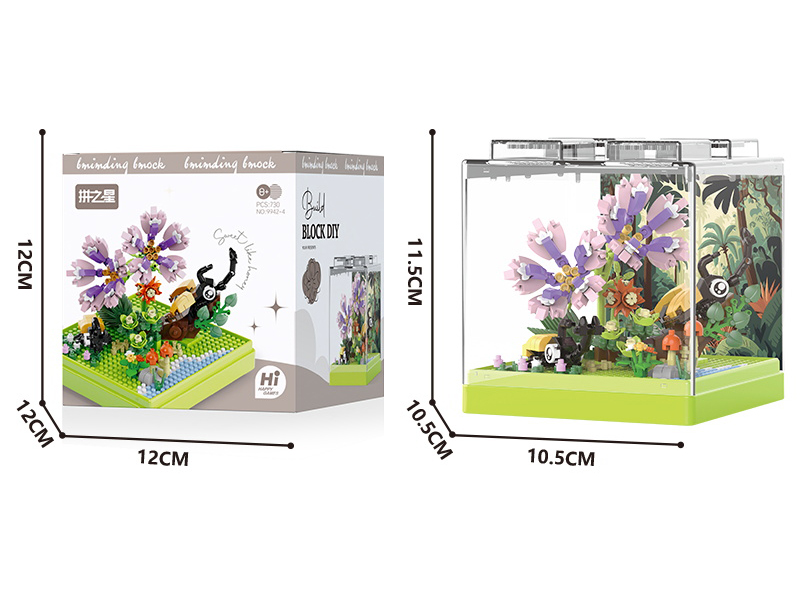 Unicorn Beetle Sea Art Decoration Building Blocks 730+PCS