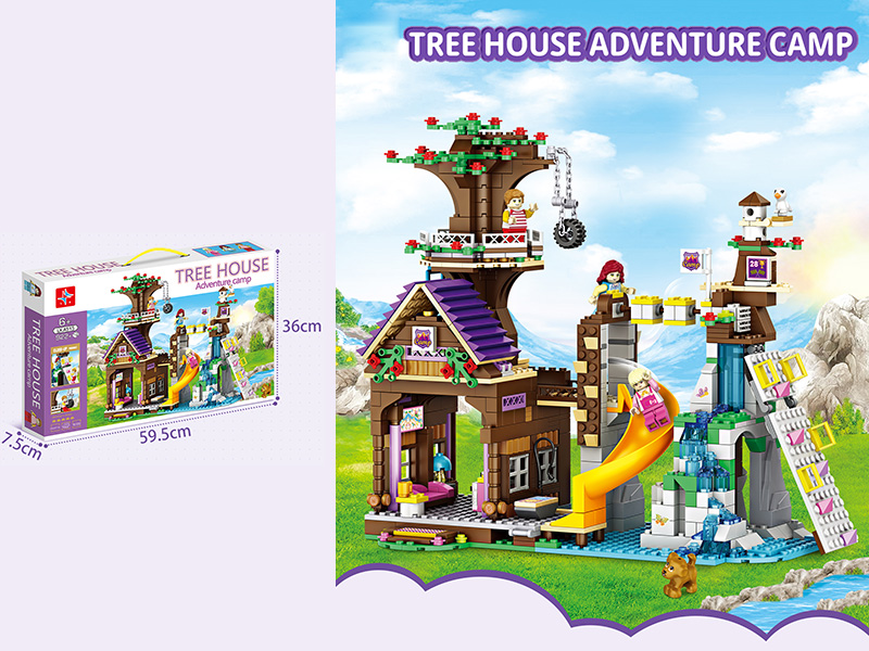 Small Particle Building Blocks - House Adventure Camp(Doll 2pcs)922PCS
