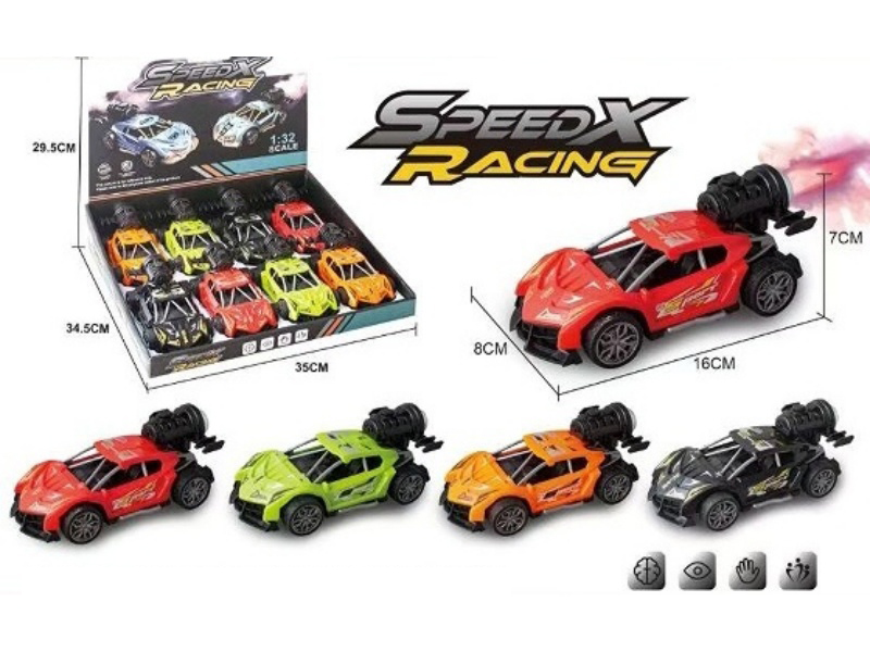 Pull Back Sports Cars With Spray(8PCS)