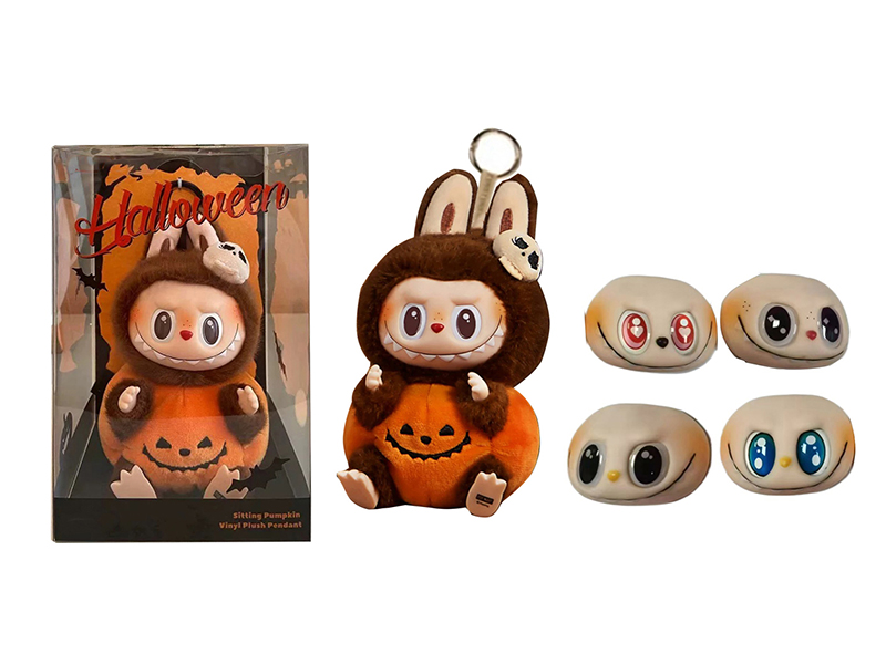 Limited Edition 8" Plush Vinyl Halloween Labubu Doll With Keychain