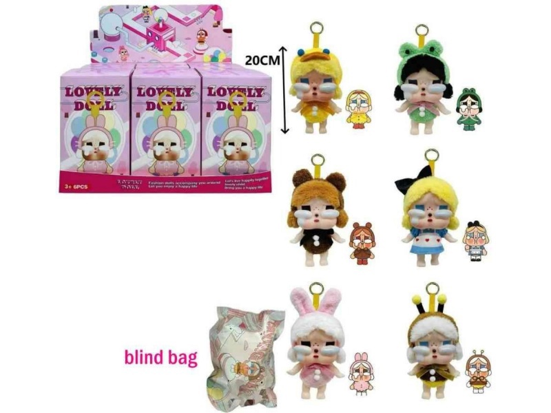 Rabbu Vinyl Face Plush Doll 6Pcs/ Box