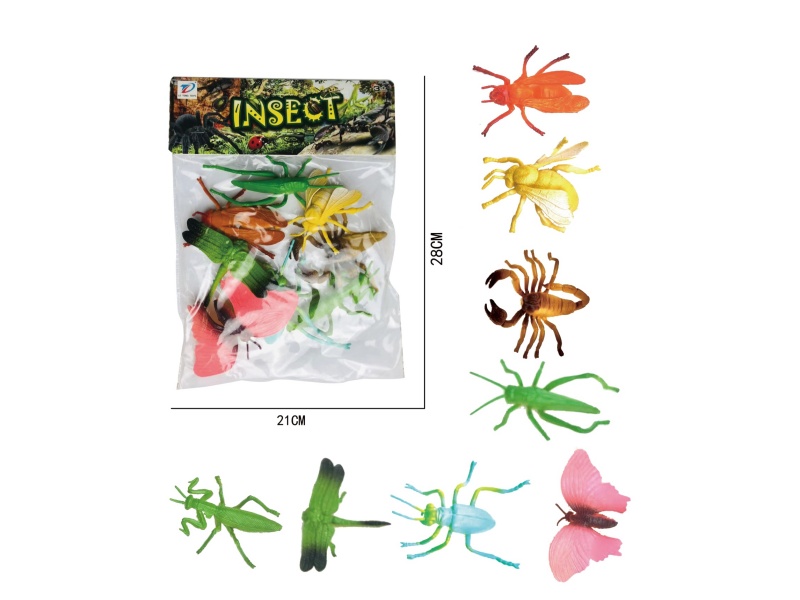 Pvc Simulation Insect 8Pcs