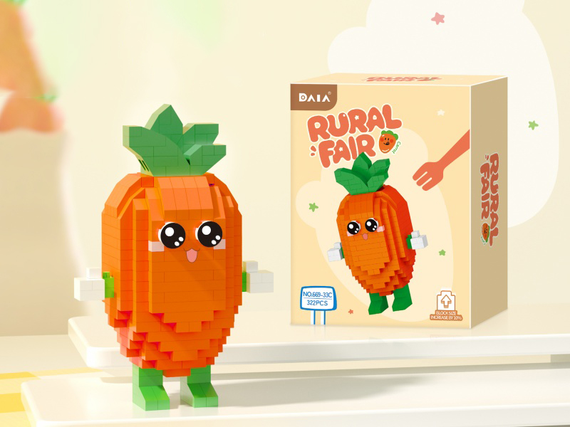 Building Blocks: 322 Pcs Of Vegetables - Carrots