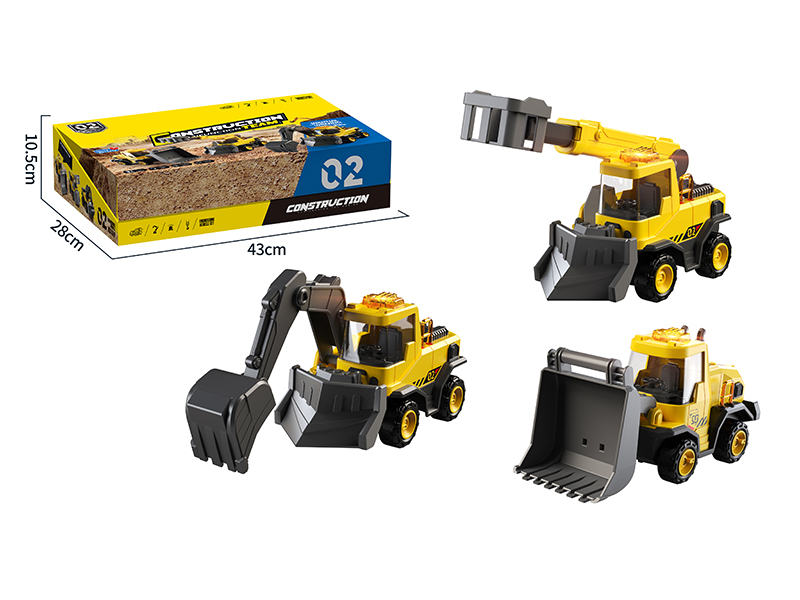 Friction Engineering Truck With Sound And Light 6PCS