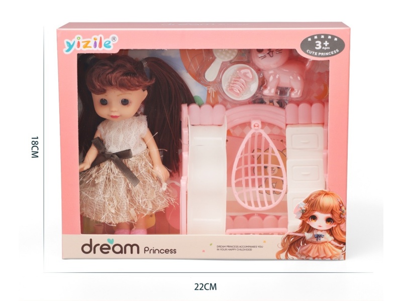 A 6-Inch Girl Playing House