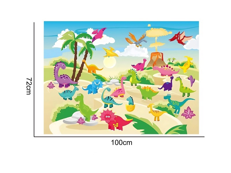 Montessori Early Childhood Education And Intelligence Development - Felt Learning Flannel Wall Hanging - Dinosaurs