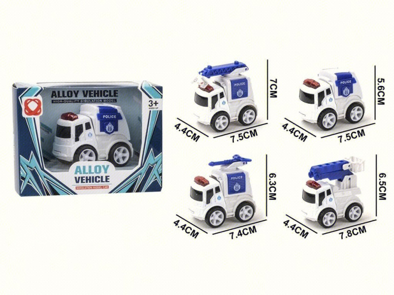 Inertial Police Car Alloy Vehicle