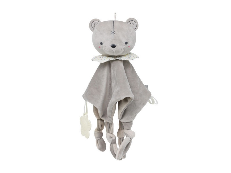 Solid-Color Bear Baby Teething Pad