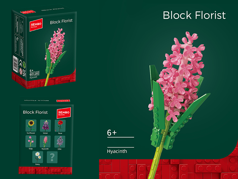 Hyacinth Building Block Flower Ornament 114PCS