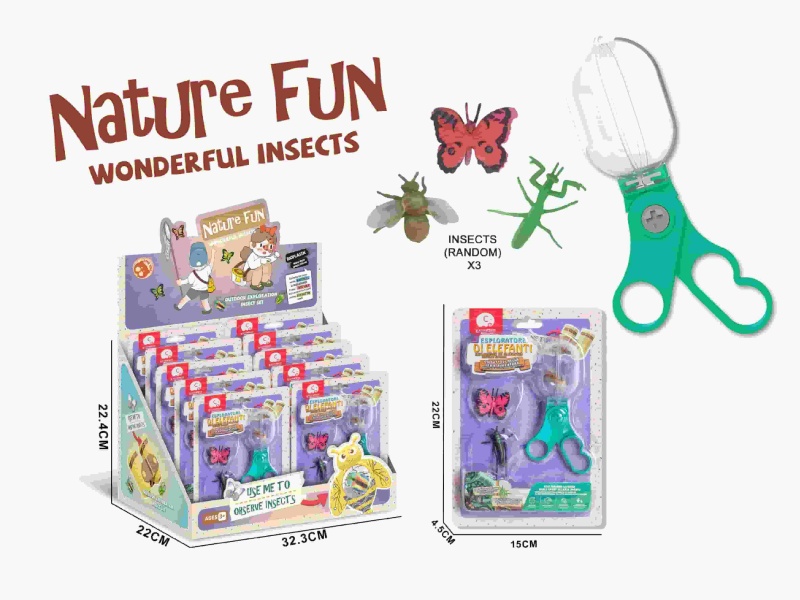 Solid Color Scissors Ball Clip With 3 Insects