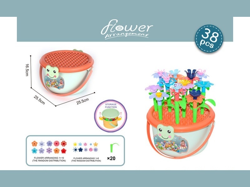 Diy Puzzle Building Block Assembly Flower Arrangement Park Set 38Pcs