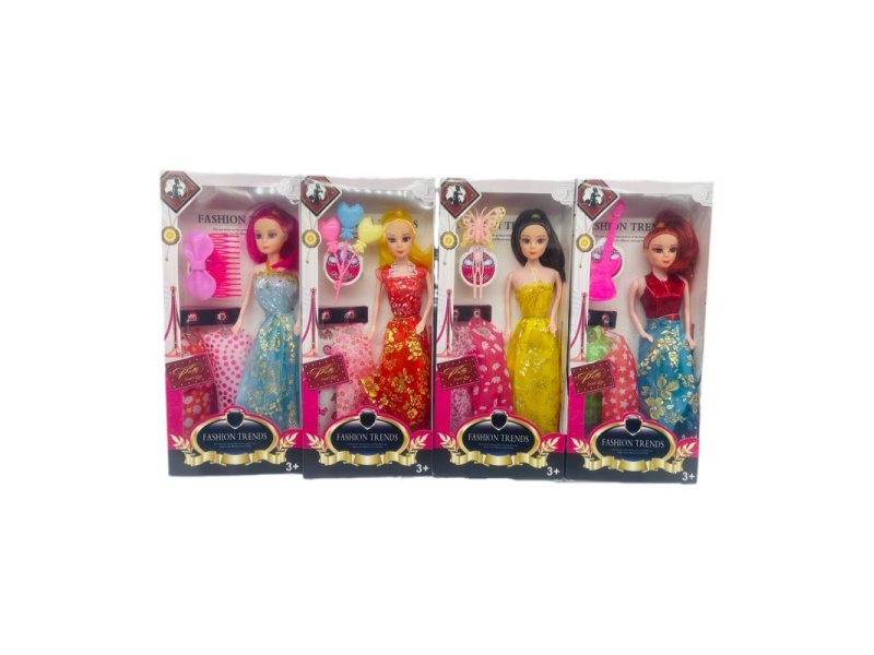 11-Inch Full-Body Beauty Doll With Mixed Accessories Hanger