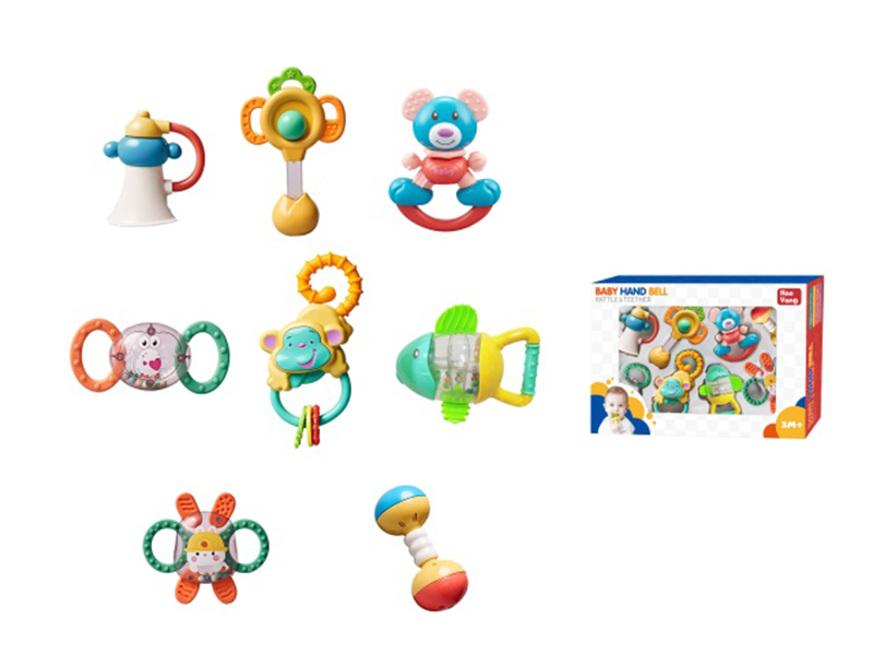 Baby Rattle Teether 8PCS