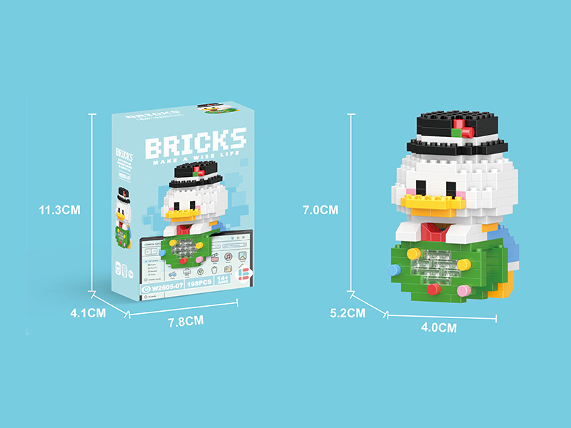 Computer Pendant Donald Duck Building Blocks 198PCS