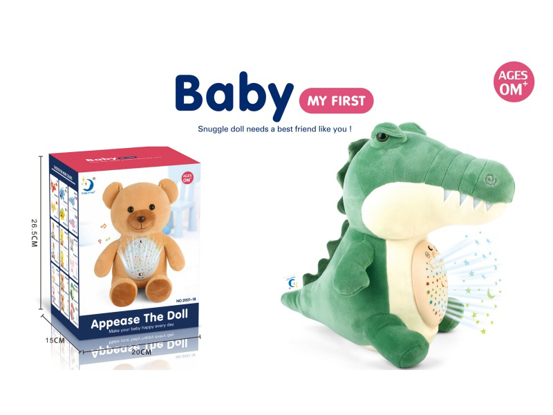 Plush Crocodile Toy With Light And Music