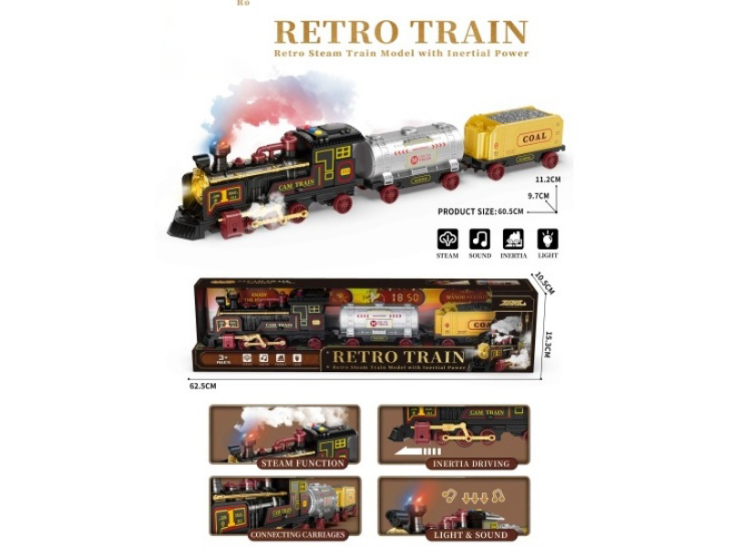 Retro Inertial Steam Spray Train