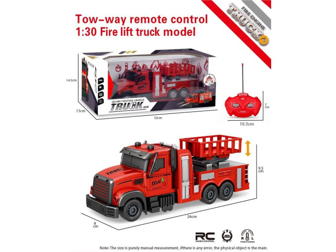 2-Way Remote Control 1:30 Fire Lift Truck (Electricity Not Included)