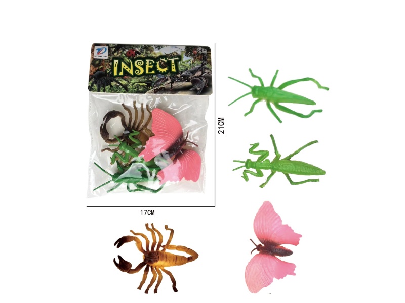 Pvc Simulation Insect 4Pcs