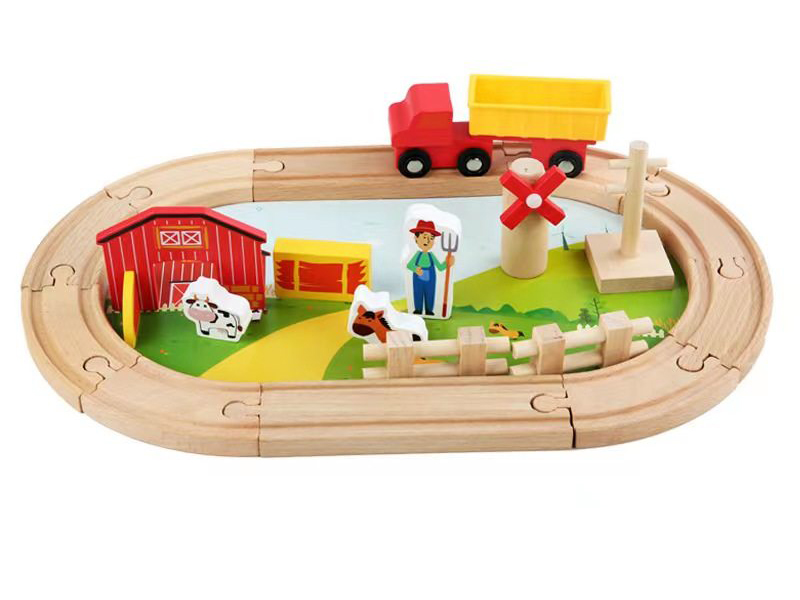 Wooden Rail Car Toy