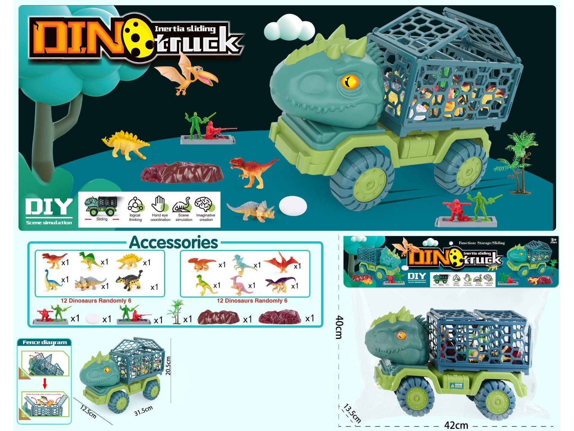 Sliding Dinosaur Transport Vehicle