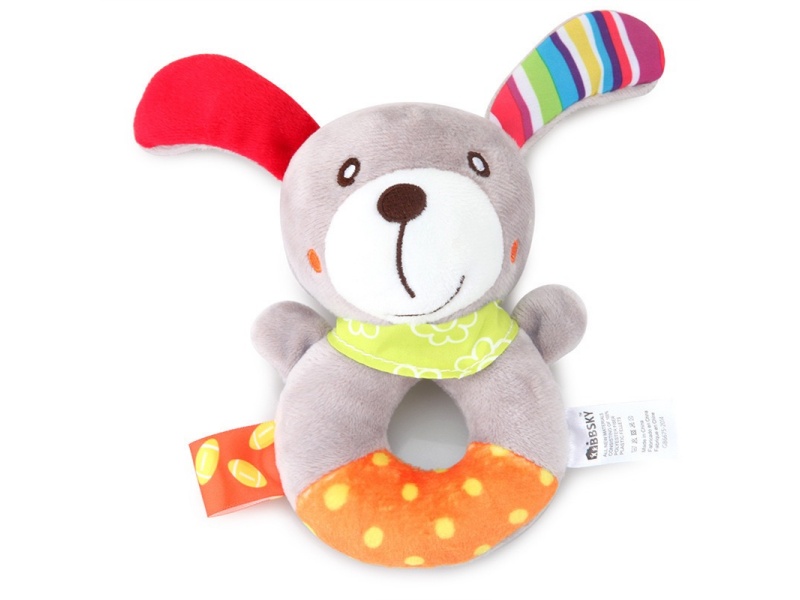 Sound-Sounding Puppy Baby Comfort Round Rattle