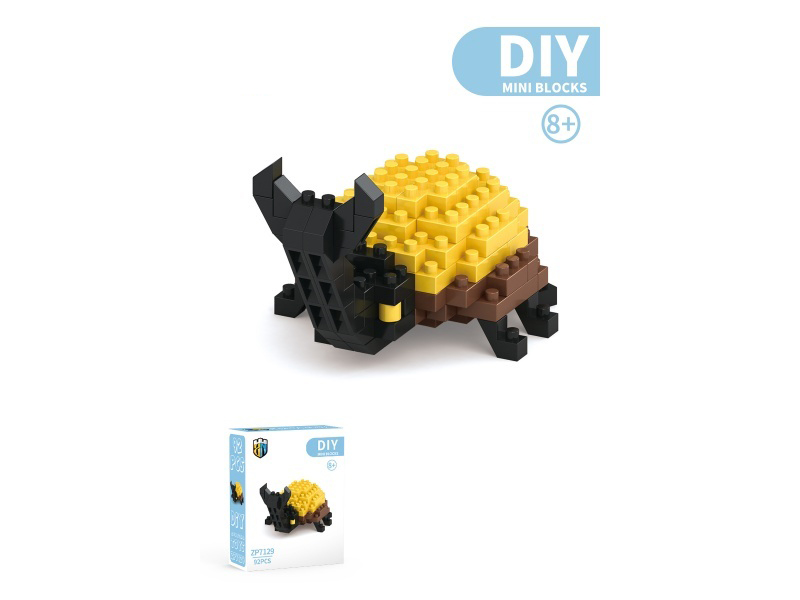 Rhinoceros Beetle Building Blocks Insect Series 92PCS