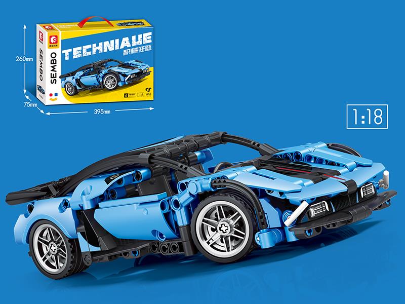 1:18 Car Model Building Blocks 433pcs