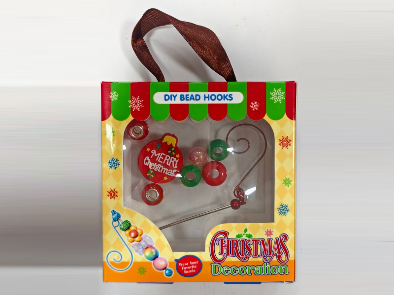 Diy Beaded Christmas Hook Pendant Small Decoration (Red Style)