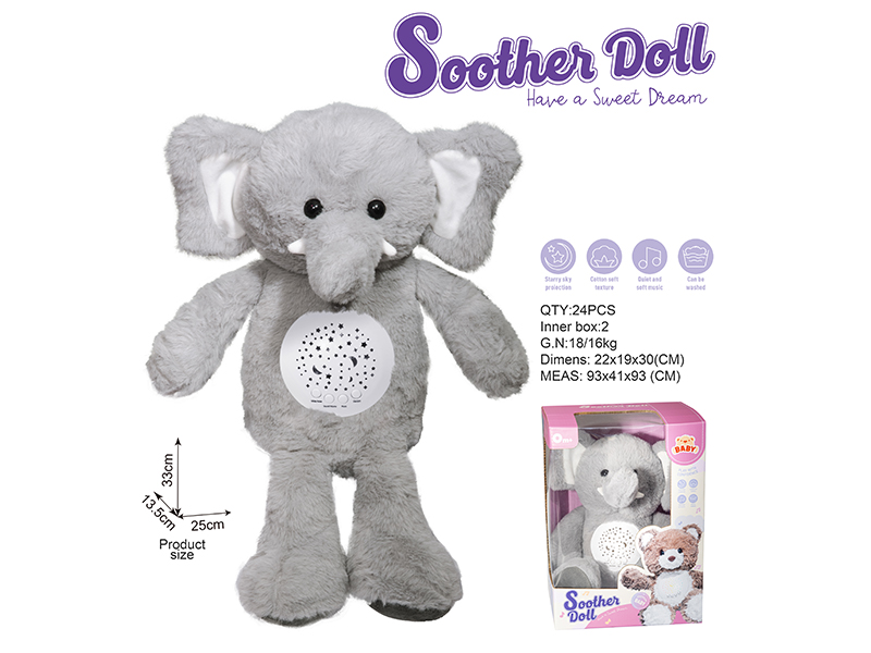 Soothe Plush Toys With Lights And Music - Elephant