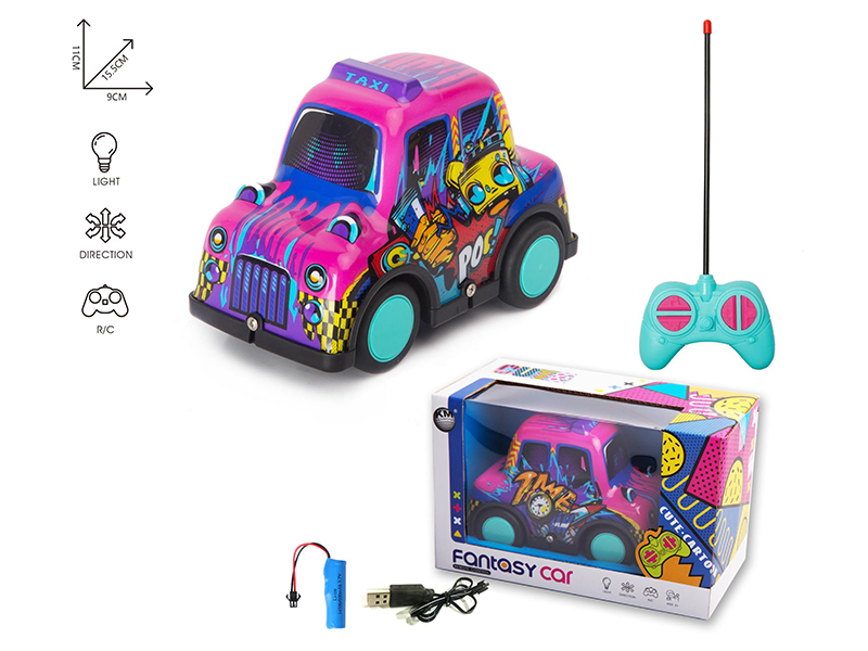 27M 4-Channel Remote Control Cartoon Car(Included Batteries)