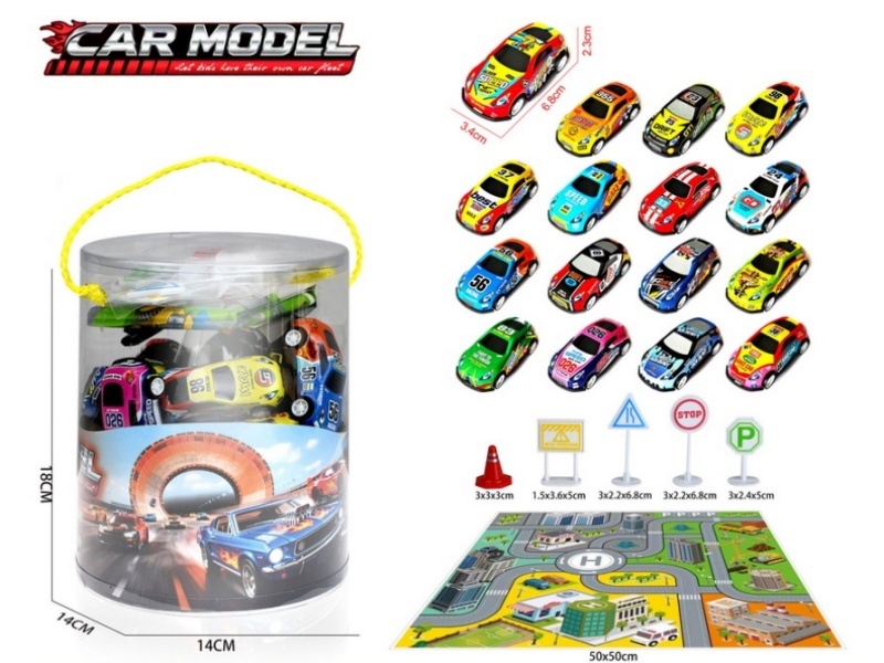 Pull Back Iron Super Cars Set