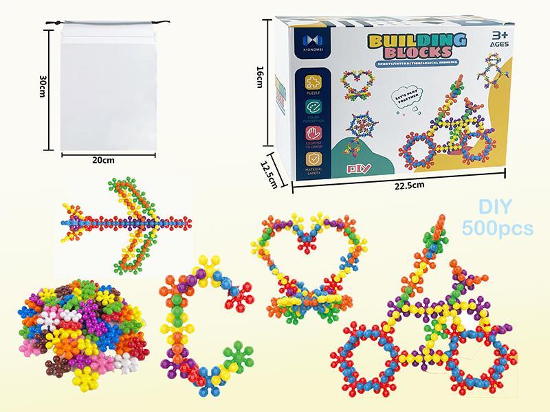 500Pcs Plum Blossom Building Blocks