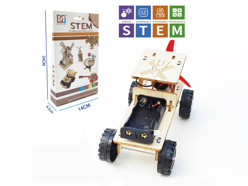 DIY Wooden Electric Wind-Powered Vehicle