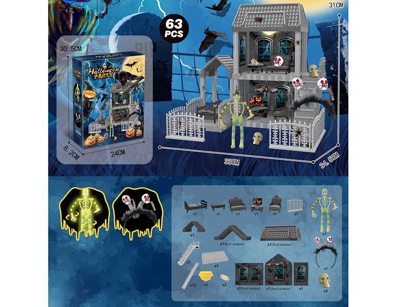 DIY Halloween ViLla Set With Light