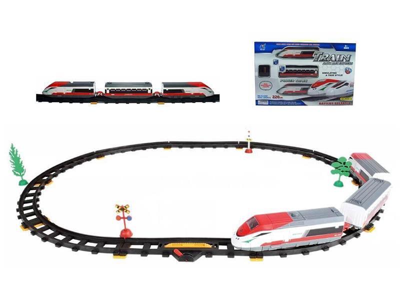 Electric Rail Train With Lights 35PCS