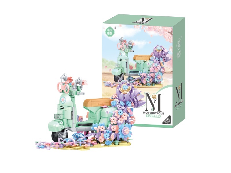 Motorcycle Flowers Building Blocks 660pcs