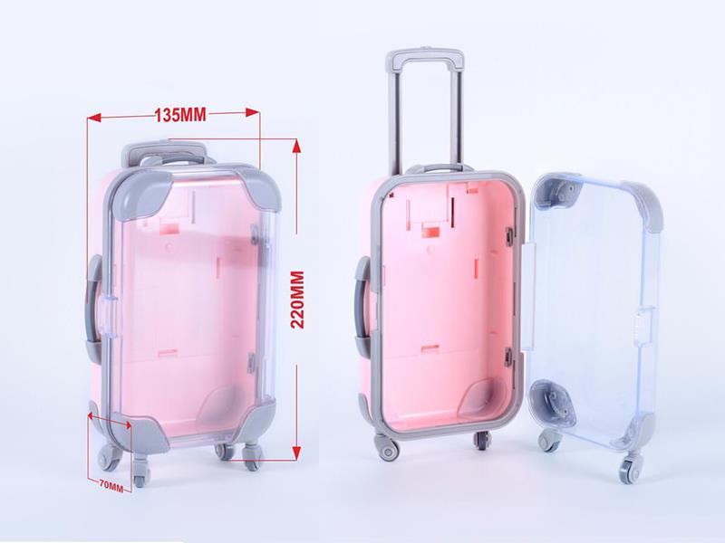 Storage Large Luggage(Transparent Pink)