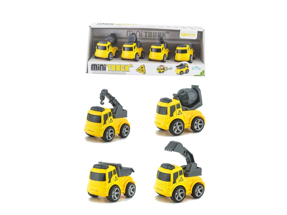 Alloy Inertial Engineering Truck 4Pcs