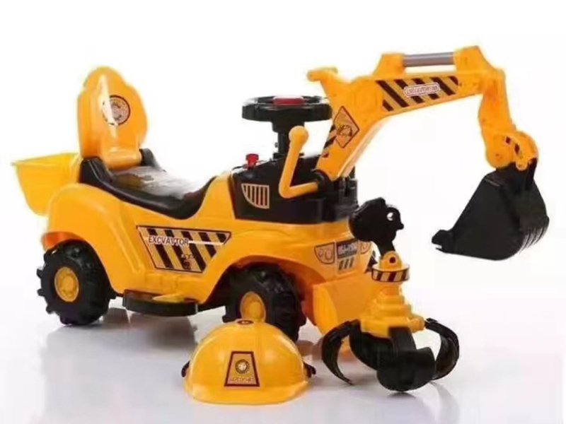 Slide Excavator Children's Car + Helmet