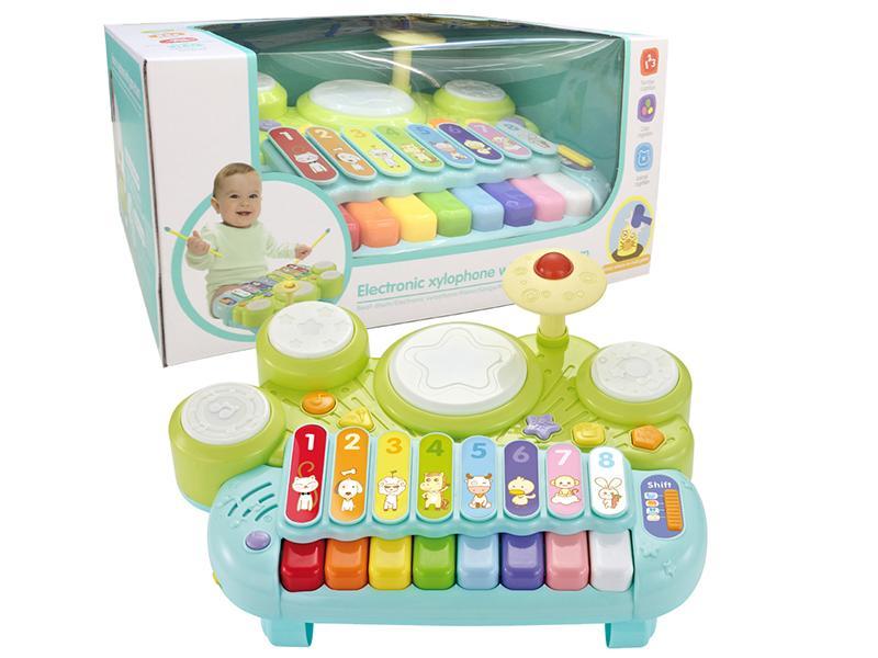Electronic Xylophone With Game Drum