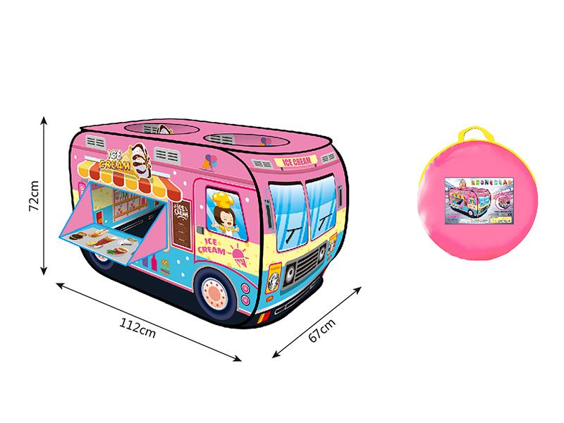 Pink Ice Cream Truck Shape Children Play Tent